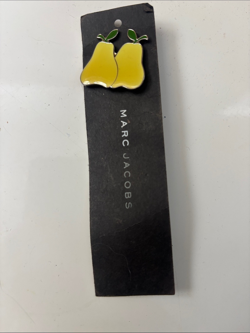 Early 2000s Marc Jacobs Yellow Pear Enamel Pin